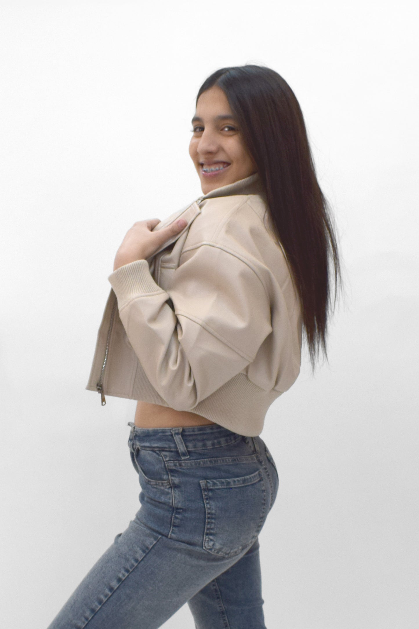 CAMPERA BOMBER CRUDO